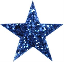 Blå glimmer stjerne til hår